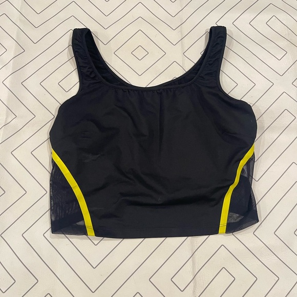 Michi Black Crop Top Sports Bra - Picture 1 of 9